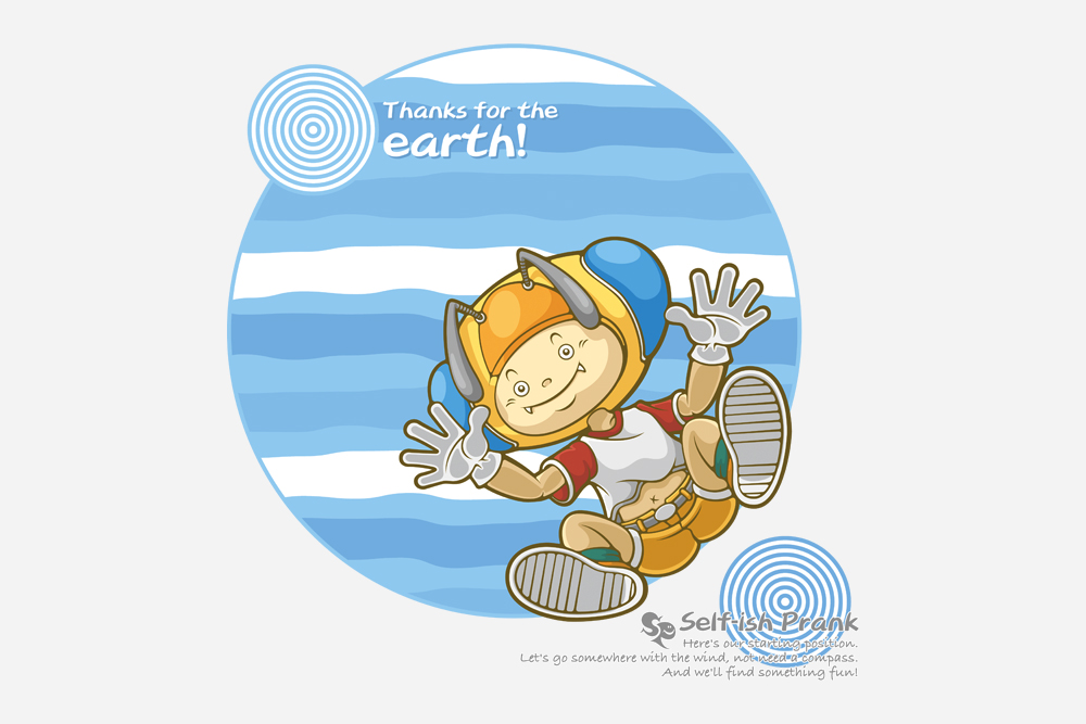 Thanks for the earth! Tシャツデザイン画像